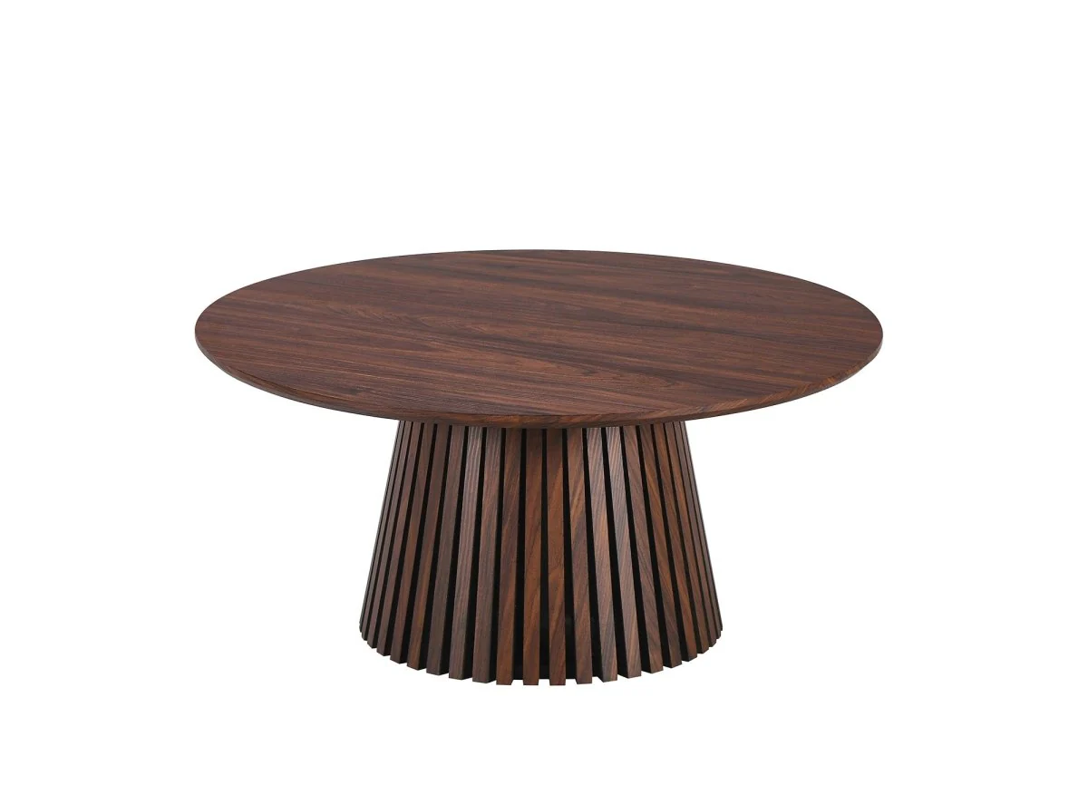 Table basse ronde en bois foncé HEKA - Image 2