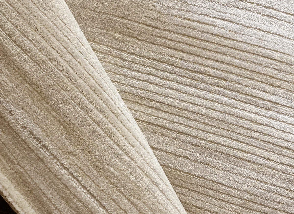 Tapis beige à effet striée 200 x 290 cm LATTE - Image 2