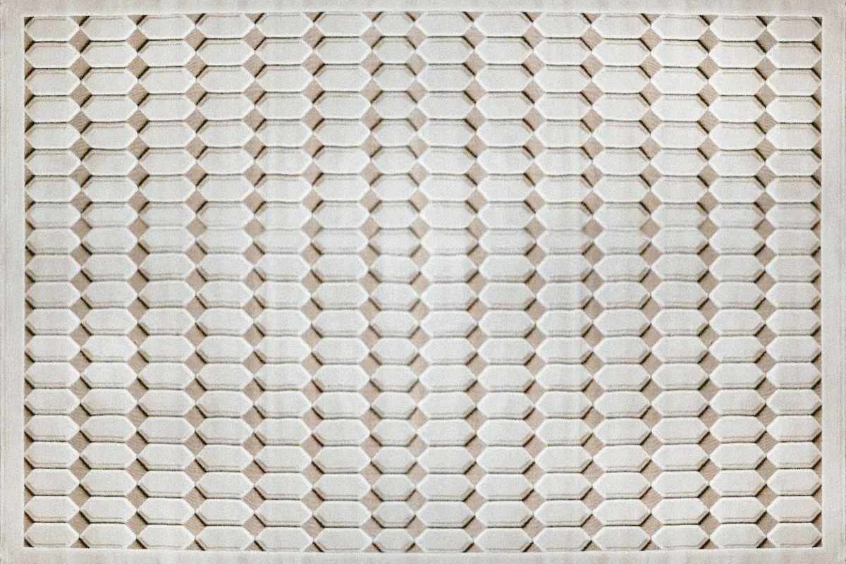 Tapis beige à motifs hexagonal 200 x 290 cm KELVYN