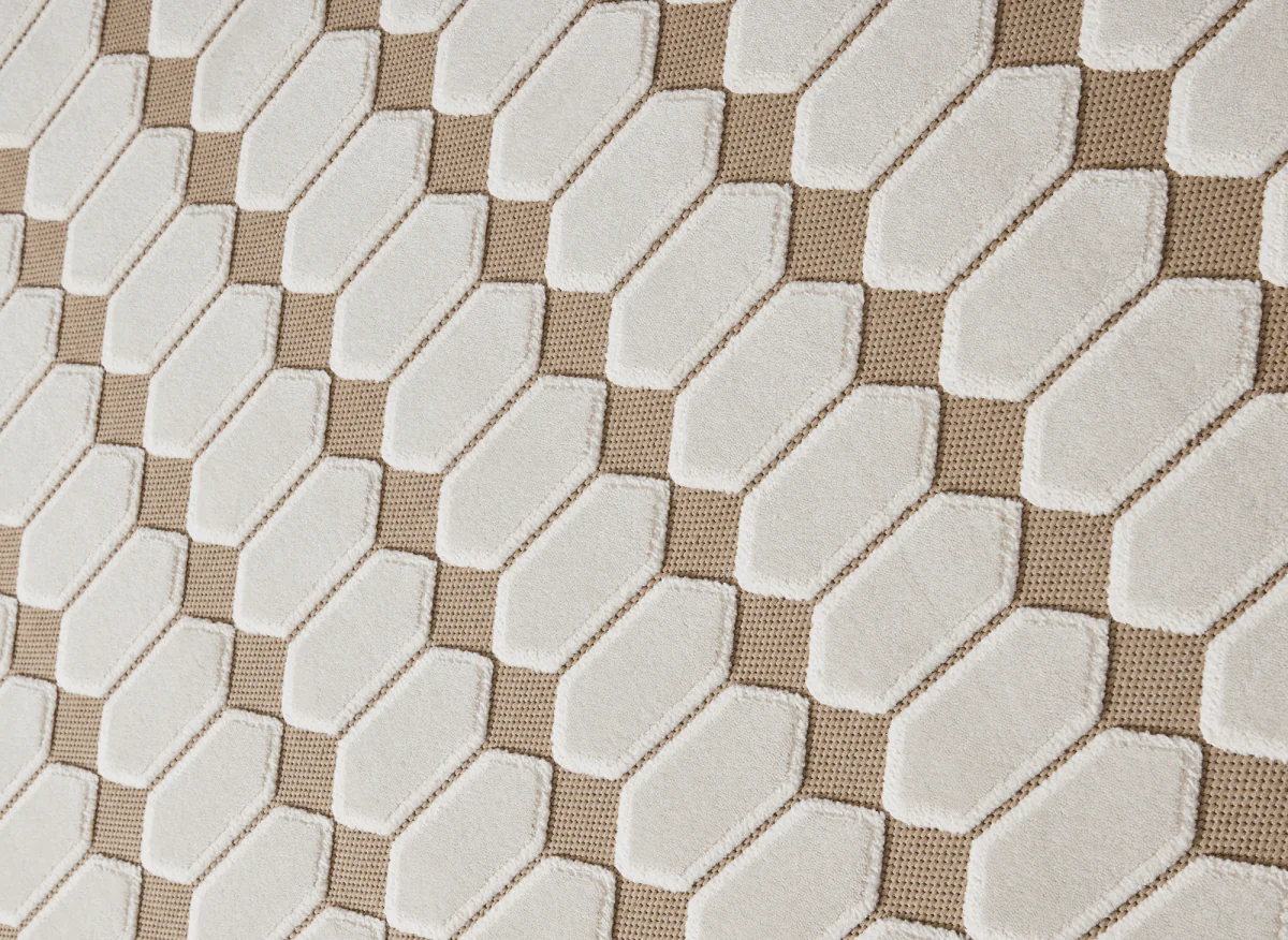 Tapis beige à motifs hexagonal 200 x 290 cm KELVYN - Image 3
