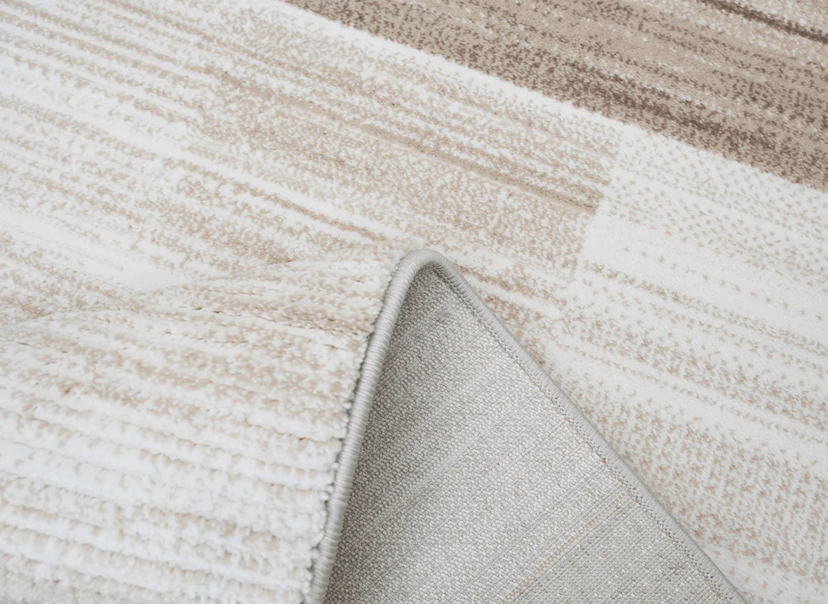 Tapis beige à motifs rectangulaires 160 x 230 cm NOMADE - Image 5