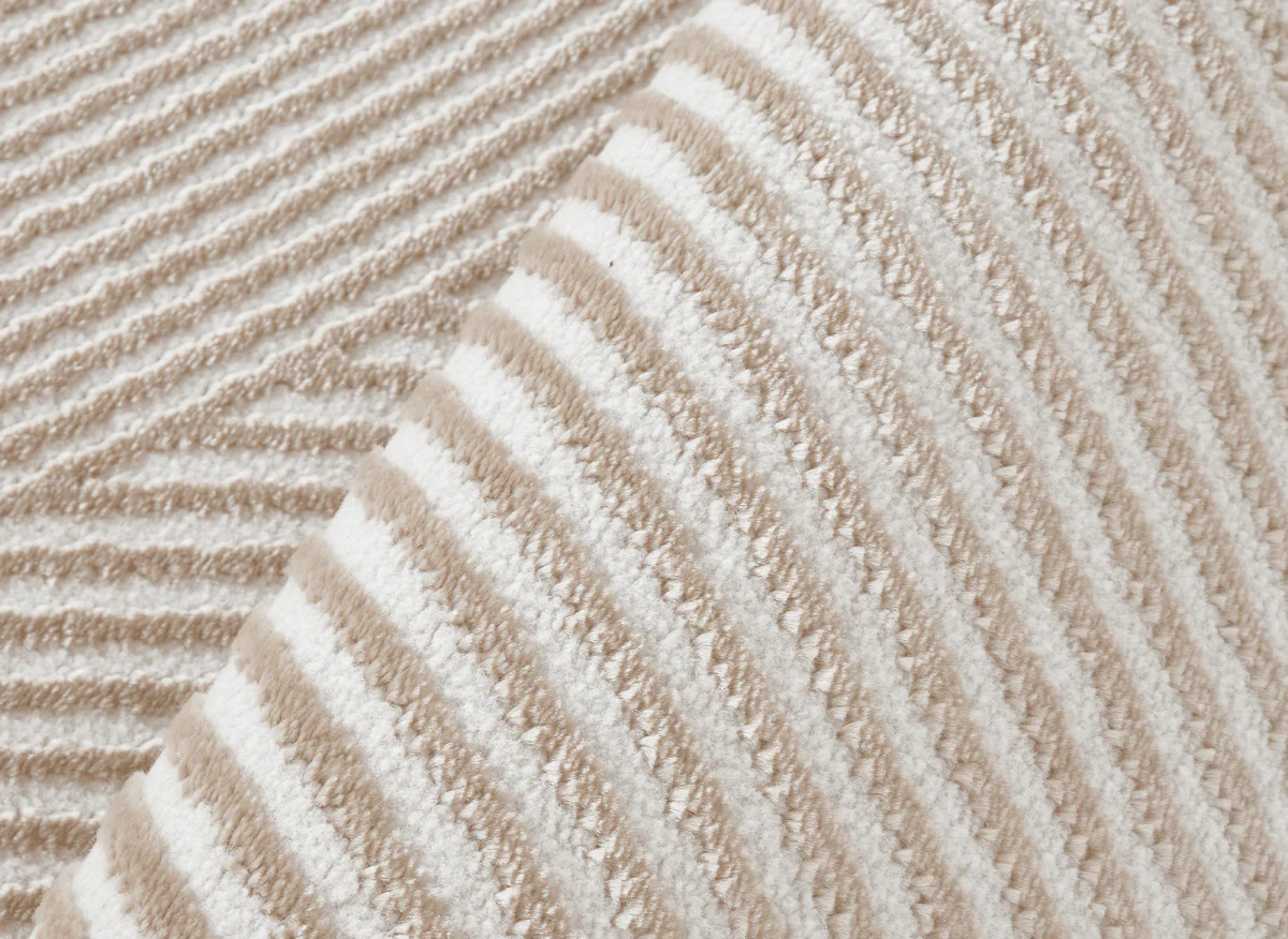 Tapis beige et blanc motif organique 160 x 230 cm SAND - Image 4