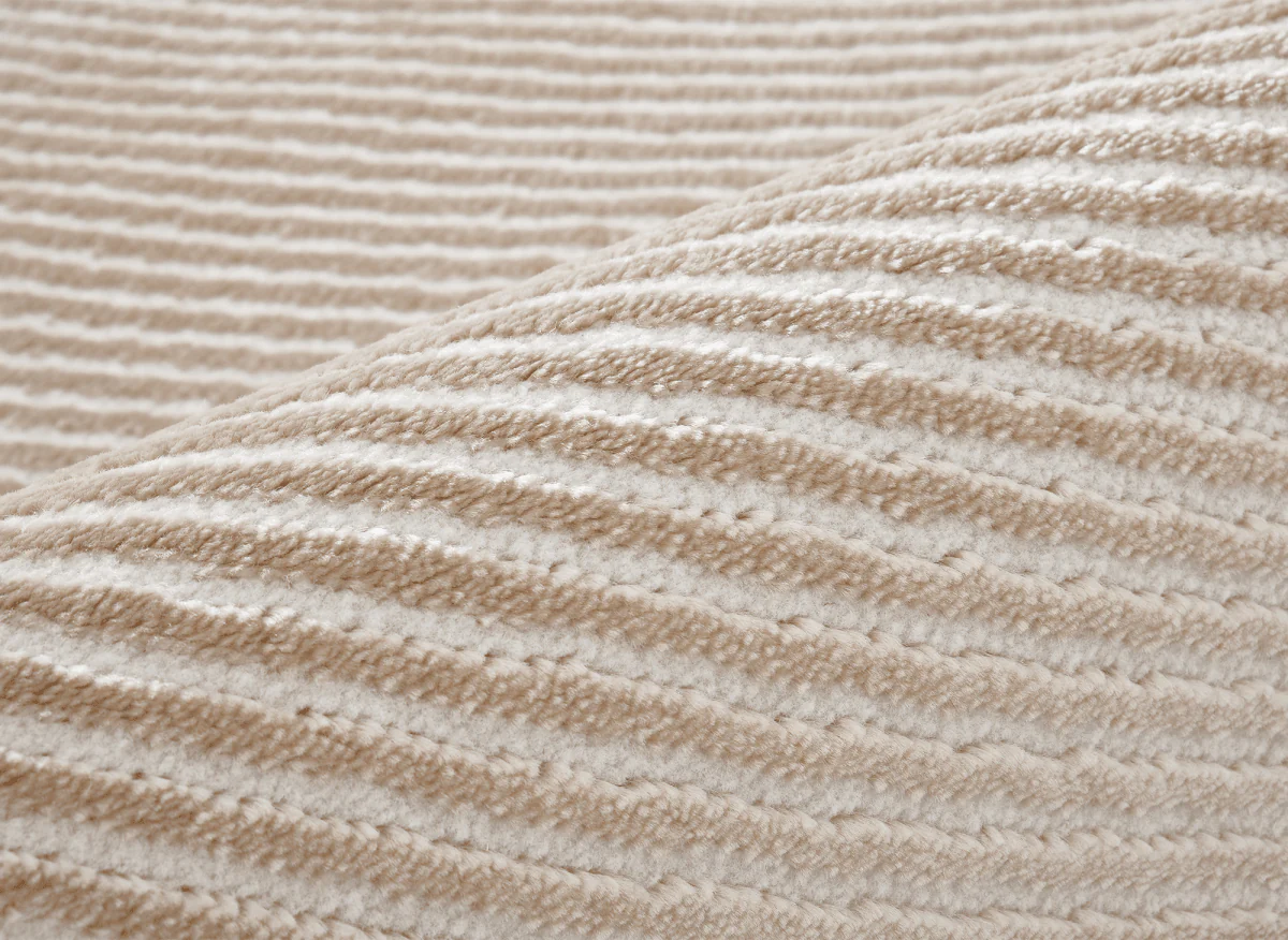 Tapis beige et blanc motif organique 160 x 230 cm SAND - Image 5