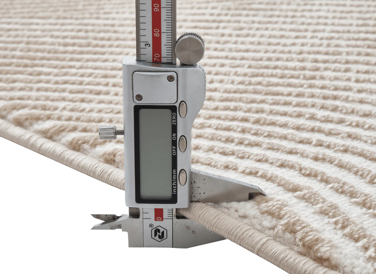 Tapis beige et blanc motif organique 160 x 230 cm SAND - Image 8