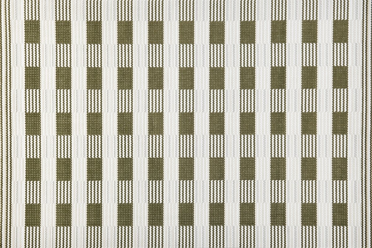 Tapis blanc à motifs carrés verts 160 x 230 cm THEOA