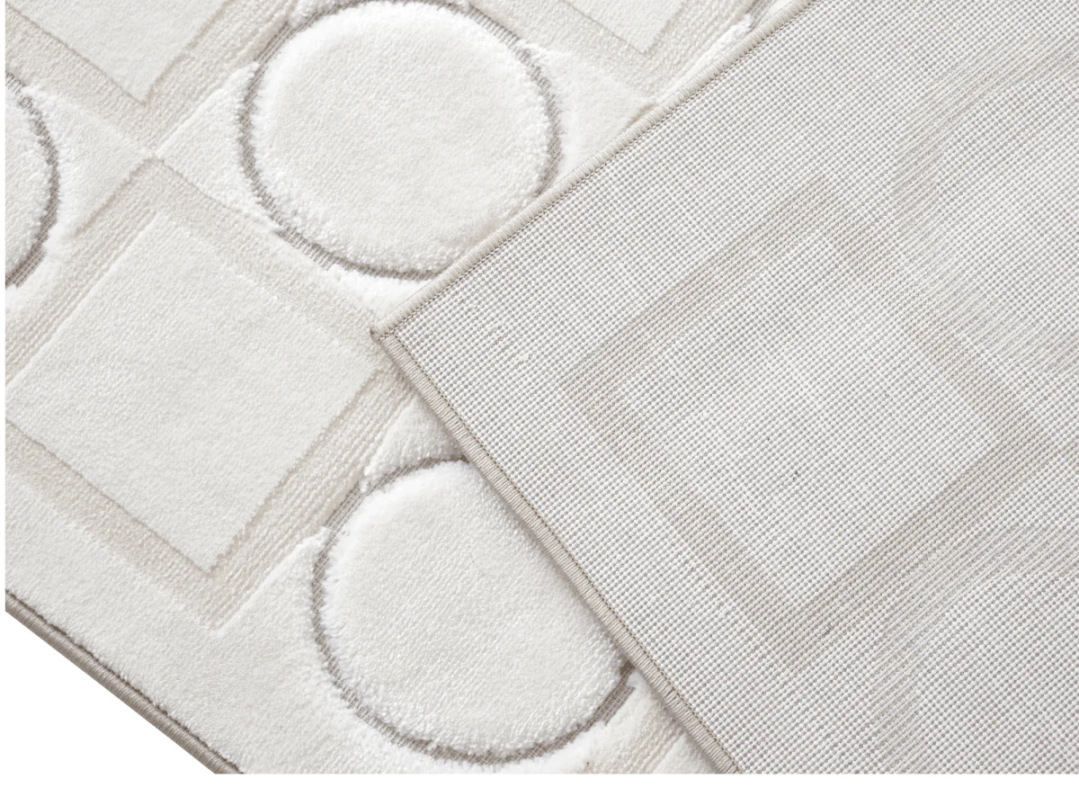 Tapis blanc écru à formes géométriques 192 x 290 cm KAELIES - Image 3