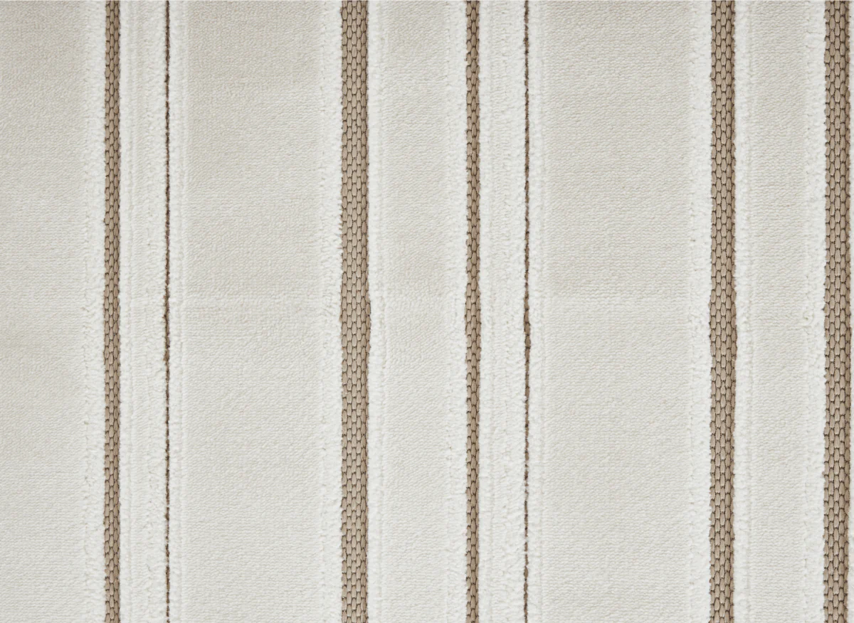 Tapis blanc écru à lignes asymétriques beiges 160 x 230 cm AYLAN - Image 5