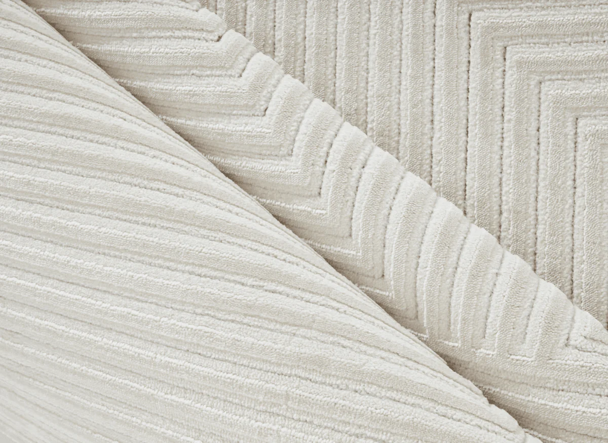 Tapis blanc écru à losanges beiges 160 x 230 cm ROUBY - Image 2