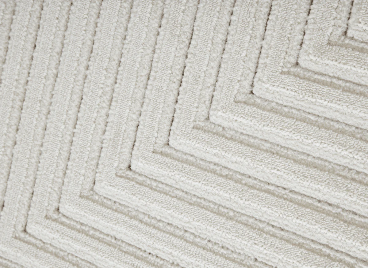 Tapis blanc écru à losanges beiges 200 x 290 cm ROUBY - Image 4