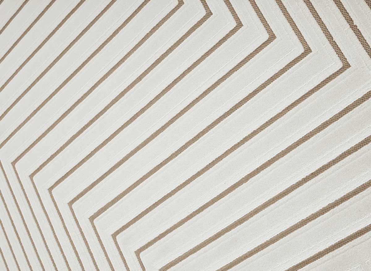 Tapis blanc écru à motifs chevrons 160 x 230 cm AMELIO - Image 5