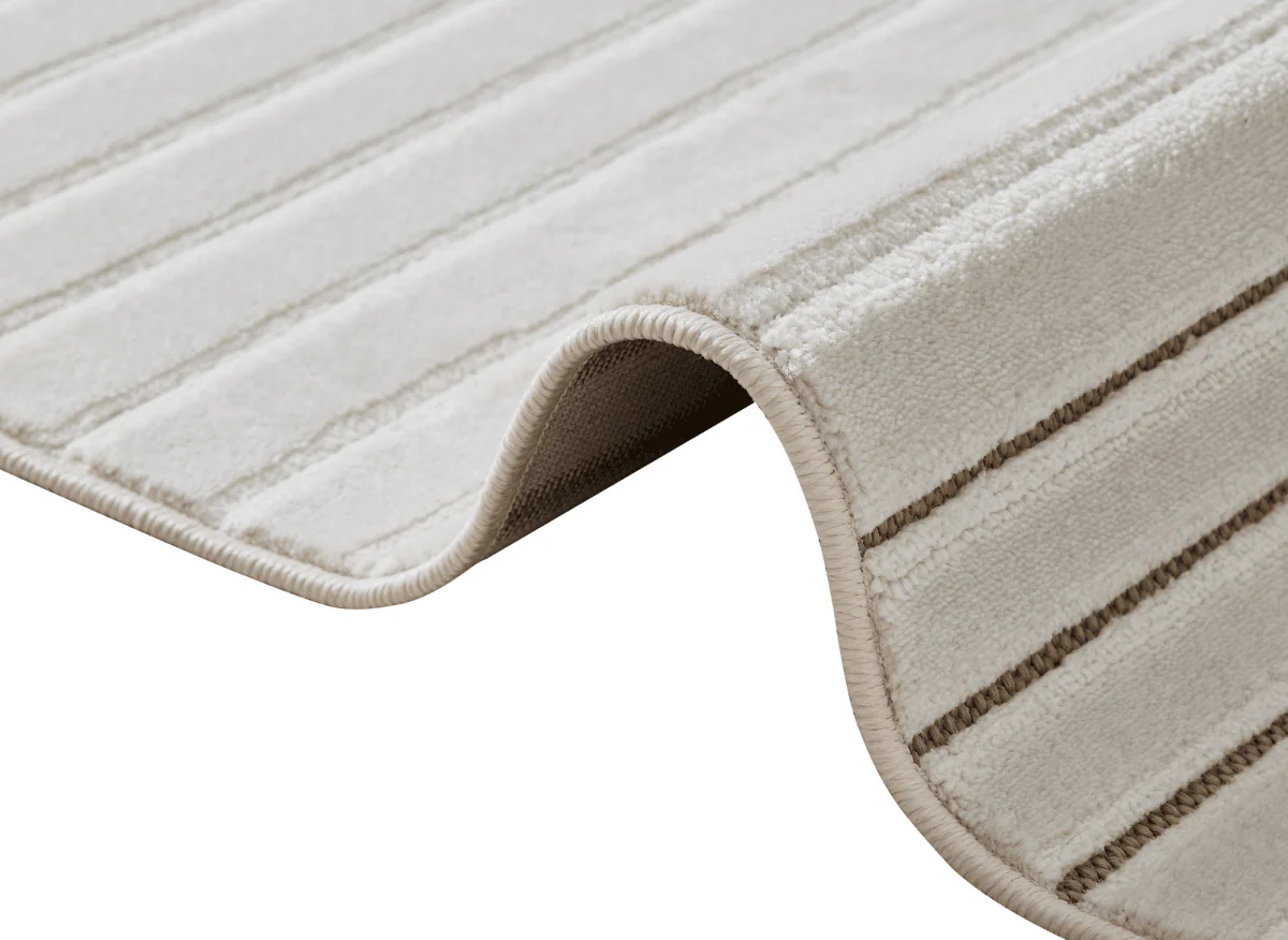 Tapis blanc écru à motifs chevrons  160 x 230 cm AMONA - Image 3