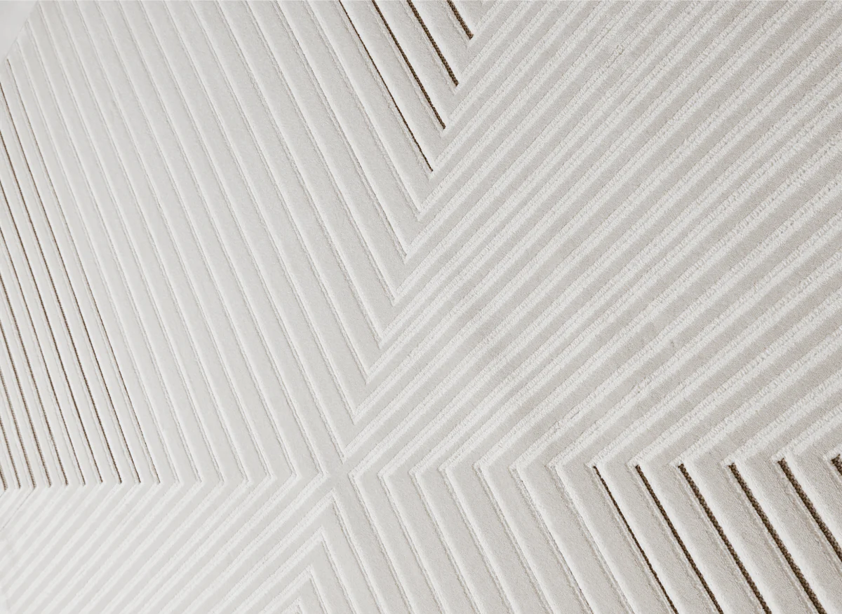 Tapis blanc écru à motifs chevrons  160 x 230 cm AMONA - Image 5
