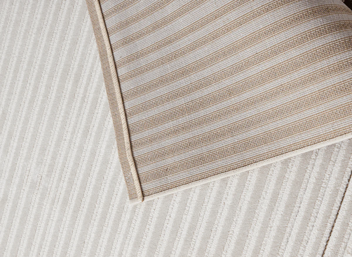 Tapis blanc écru à motifs chevrons  160 x 230 cm AMONA - Image 6