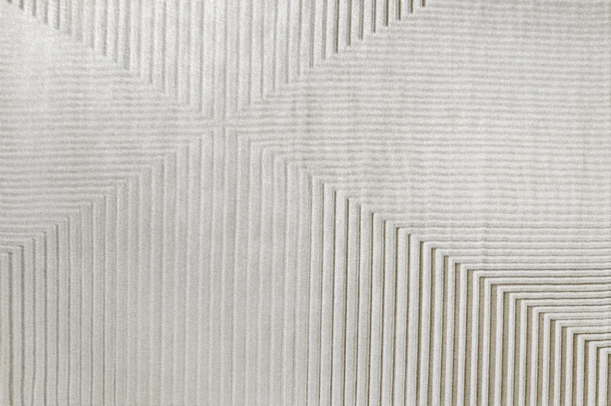 Tapis blanc écru à motifs chevrons 200 x 290 cm AMONA