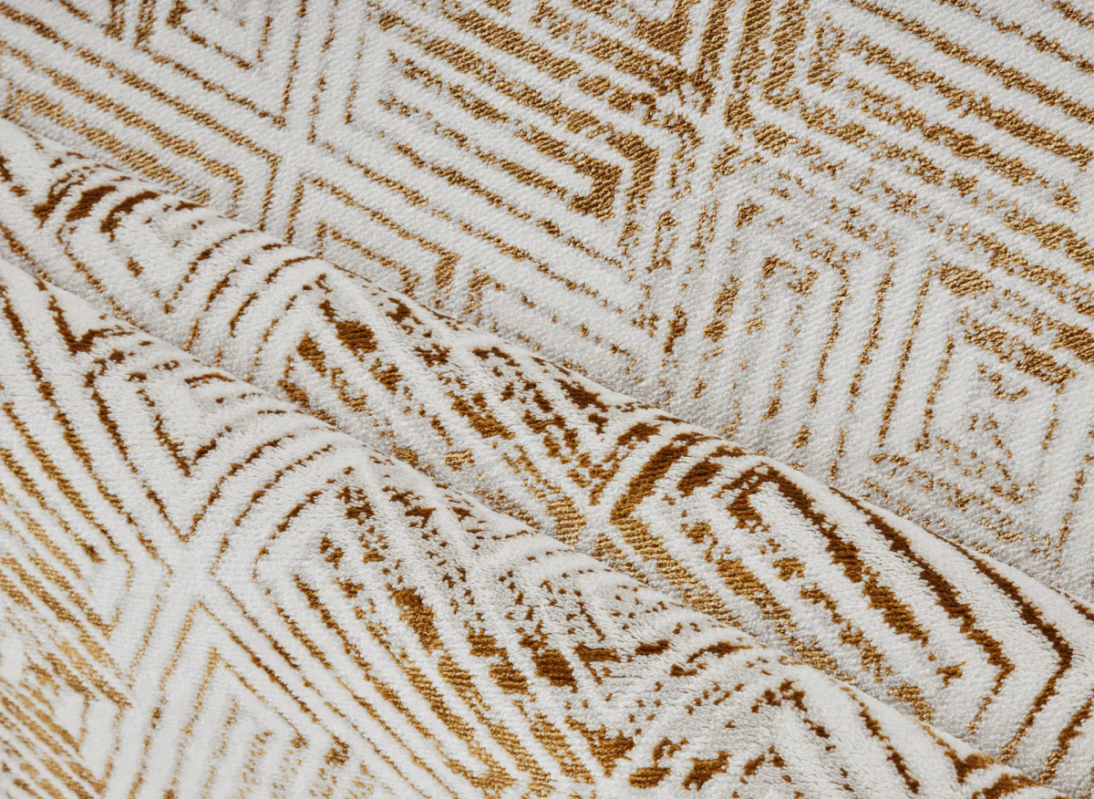 Tapis géométrique beige et marron 160 x 230 cm CARAMEL - Image 5