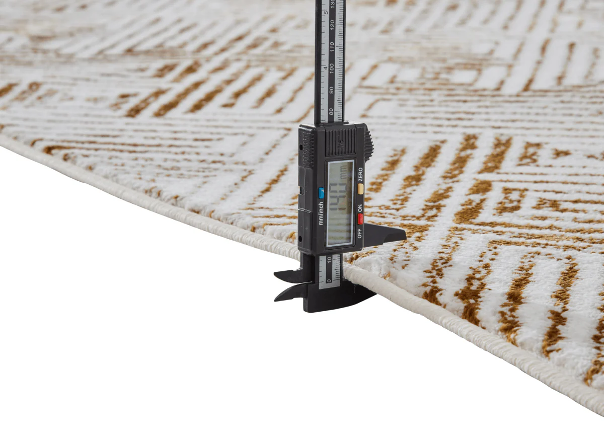 Tapis géométrique beige et marron 200 x 290 cm CARAMEL - Image 6