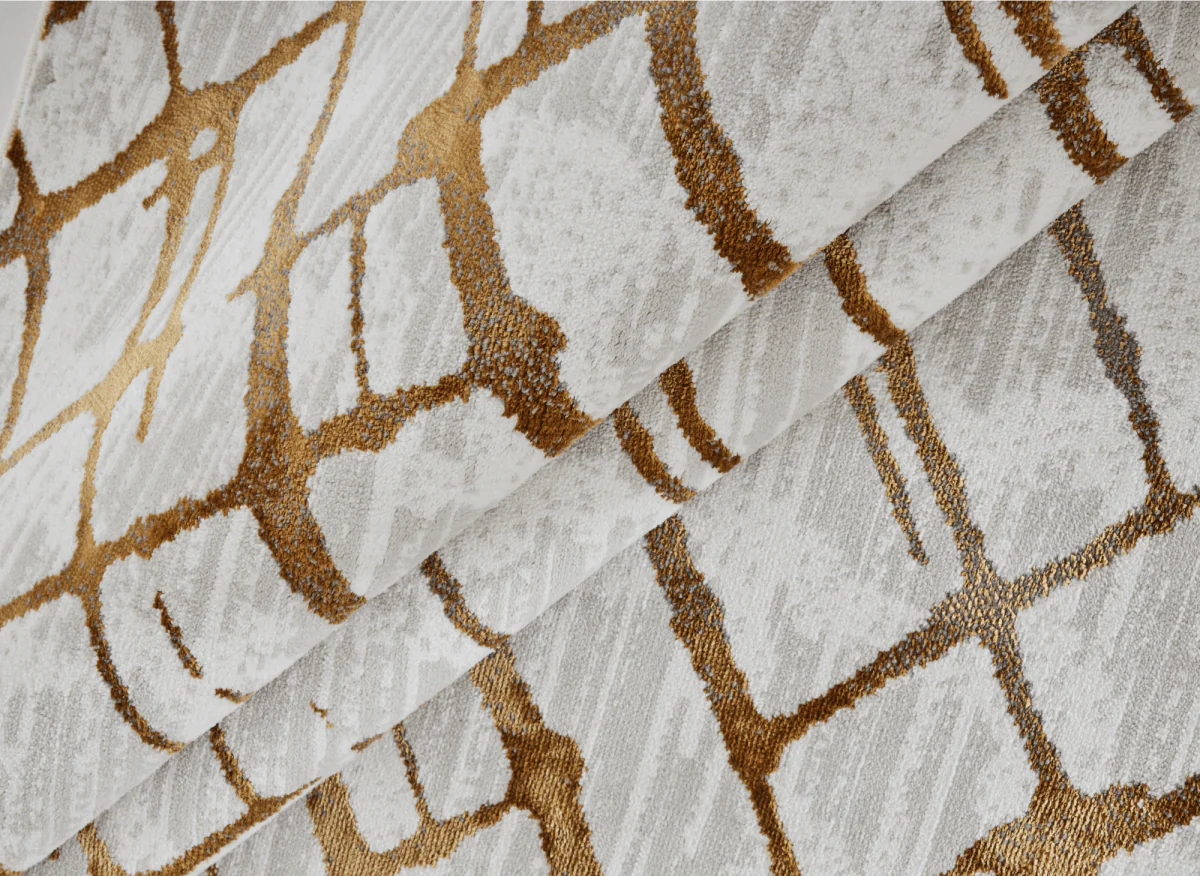 Tapis géométrique taupe et marron 160 x 230 cm LATTICE - Image 2