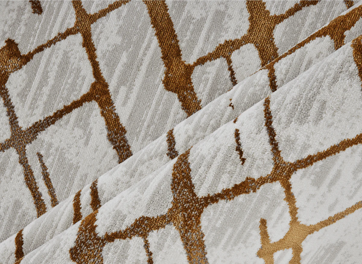 Tapis géométrique taupe et marron 160 x 230 cm LATTICE - Image 4