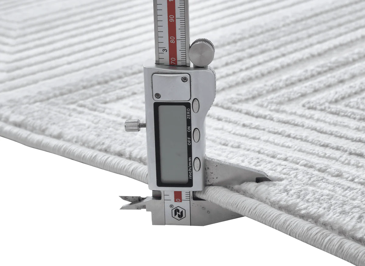Tapis graphique art déco gris et blanc 200 x 290 cm HALL - Image 7