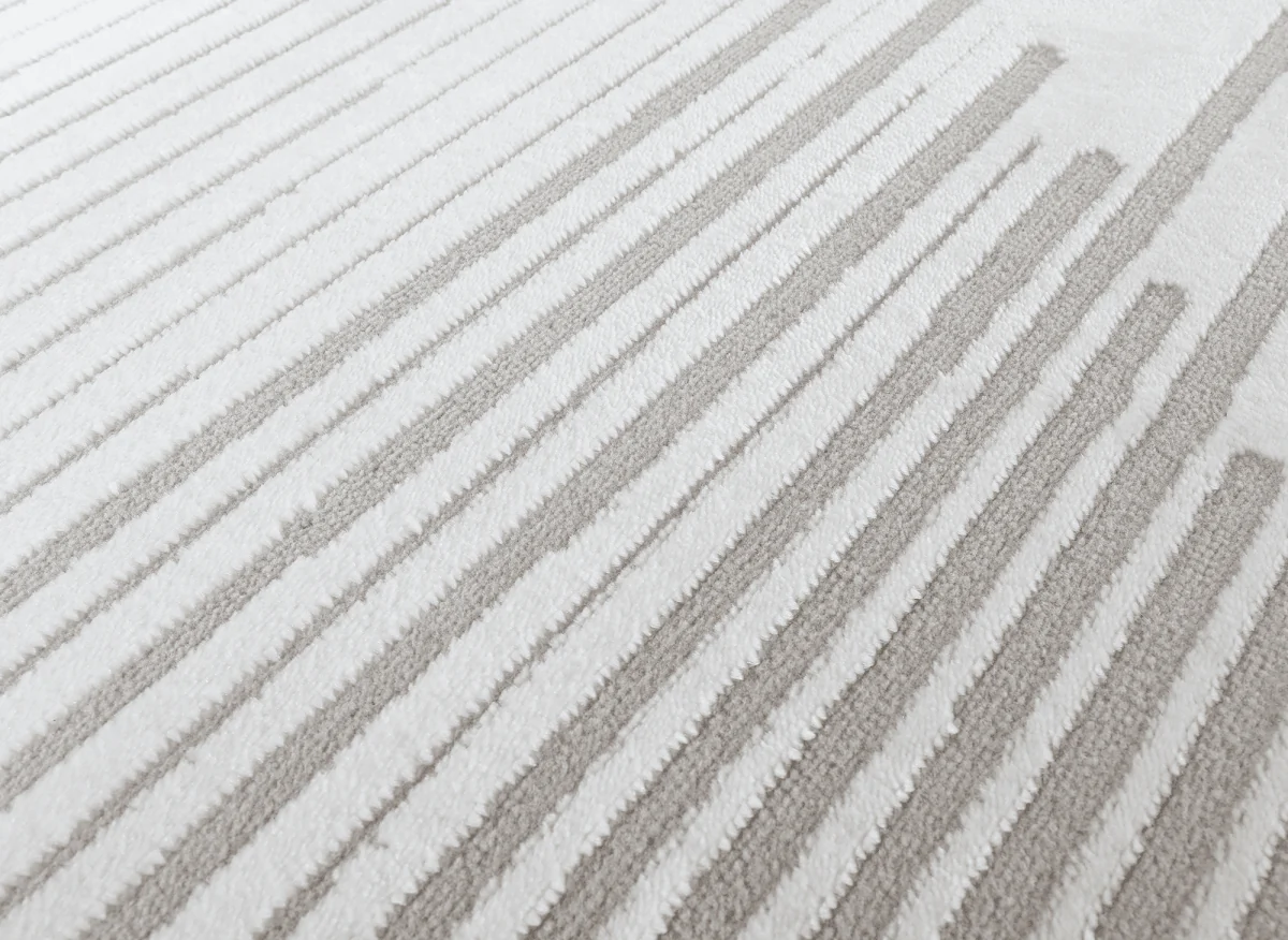 Tapis gris à lignes asymétriques 200 x 290 cm VENISE - Image 3