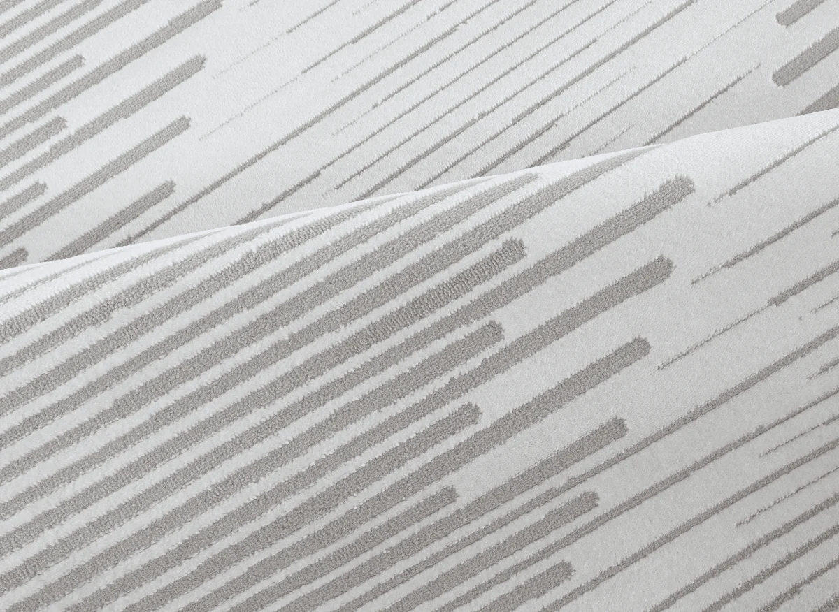Tapis gris à lignes asymétriques 200 x 290 cm VENISE - Image 7