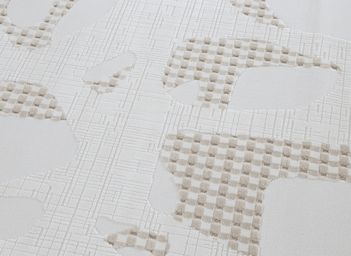 Tapis beige à motifs 200 x 290 cm BRUME - Image 3