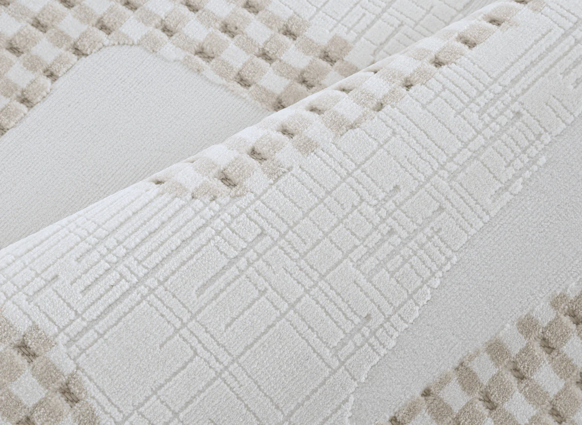 Tapis beige à motifs 200 x 290 cm BRUME - Image 4