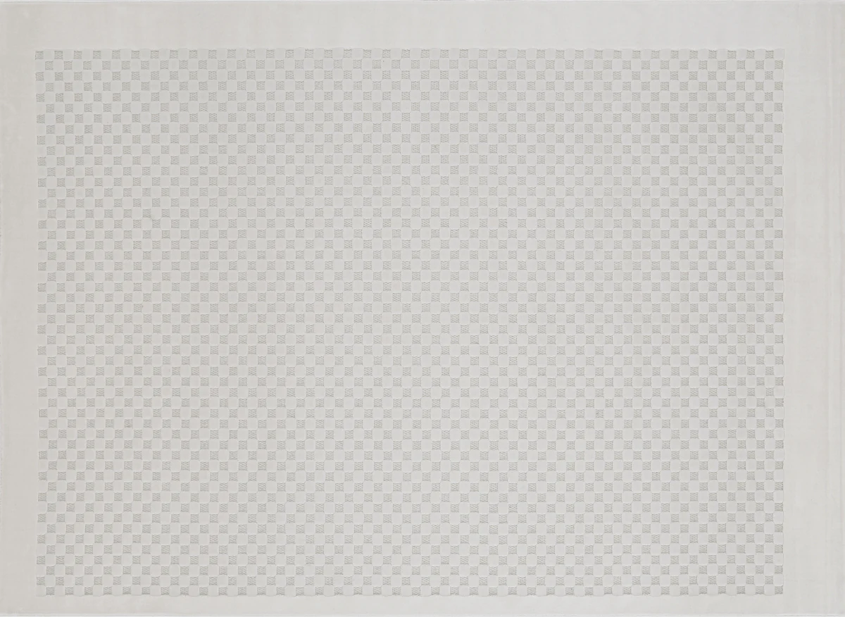 Tapis gris à motifs carreaux 160 x 230 cm MATILA