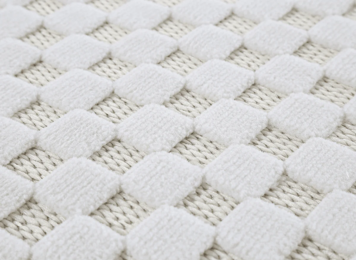 Tapis gris à motifs carreaux 160 x 230 cm MATILA - Image 7