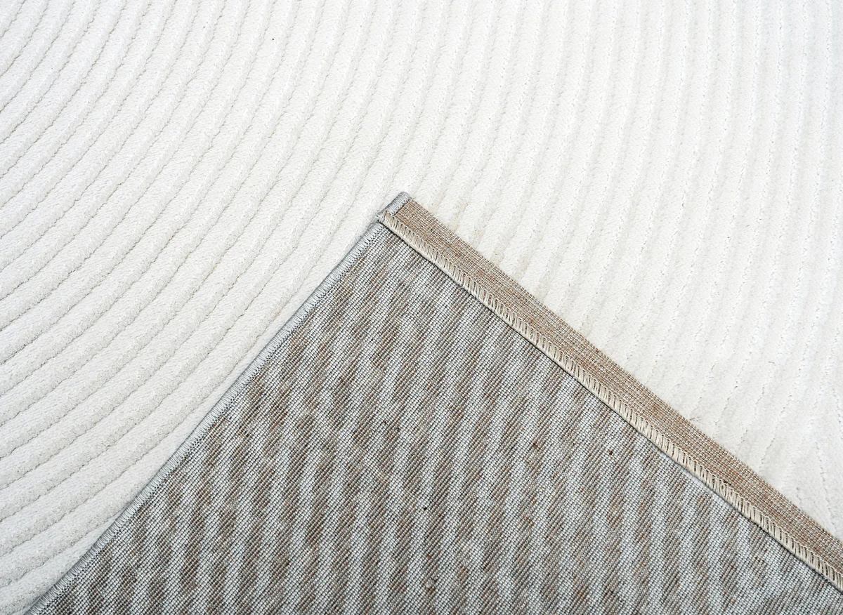 Tapis gris à motifs circulaires 200 x 290 cm NOLOCO - Image 2