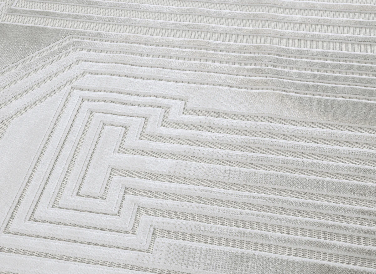 Tapis gris à motifs de lignes 160 x 230 cm PERTONA - Image 2