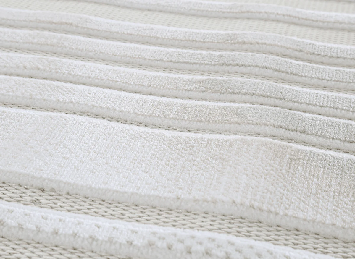 Tapis gris à motifs de lignes 200 x 290 cm PERTONA - Image 4