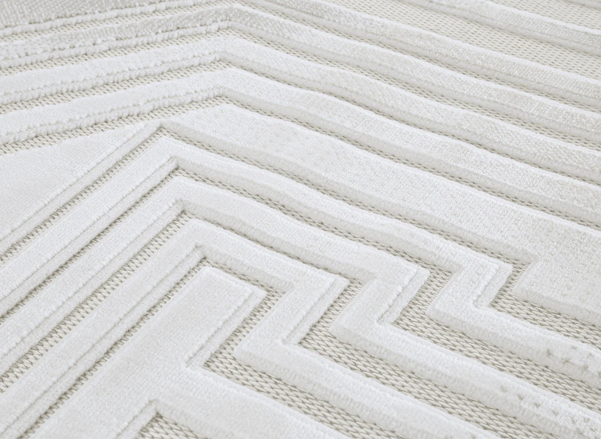 Tapis gris à motifs de lignes 200 x 290 cm PERTONA - Image 5