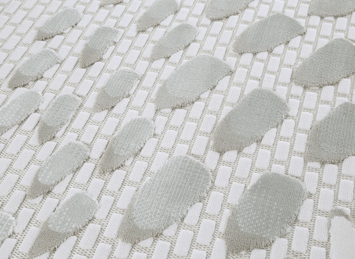 Tapis gris à motifs écailles 200 x 290 cm OLERA - Image 4