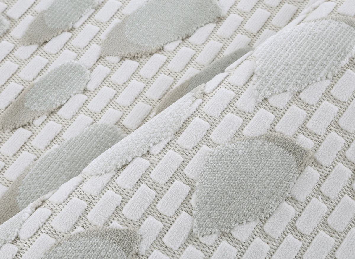 Tapis gris à motifs écailles 200 x 290 cm OLERA - Image 5