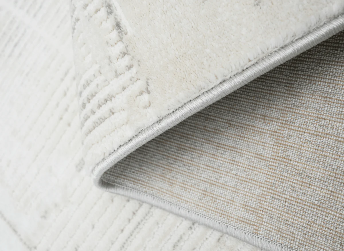 Tapis gris à motifs géométriques 160 x 230 cm BALSA - Image 3