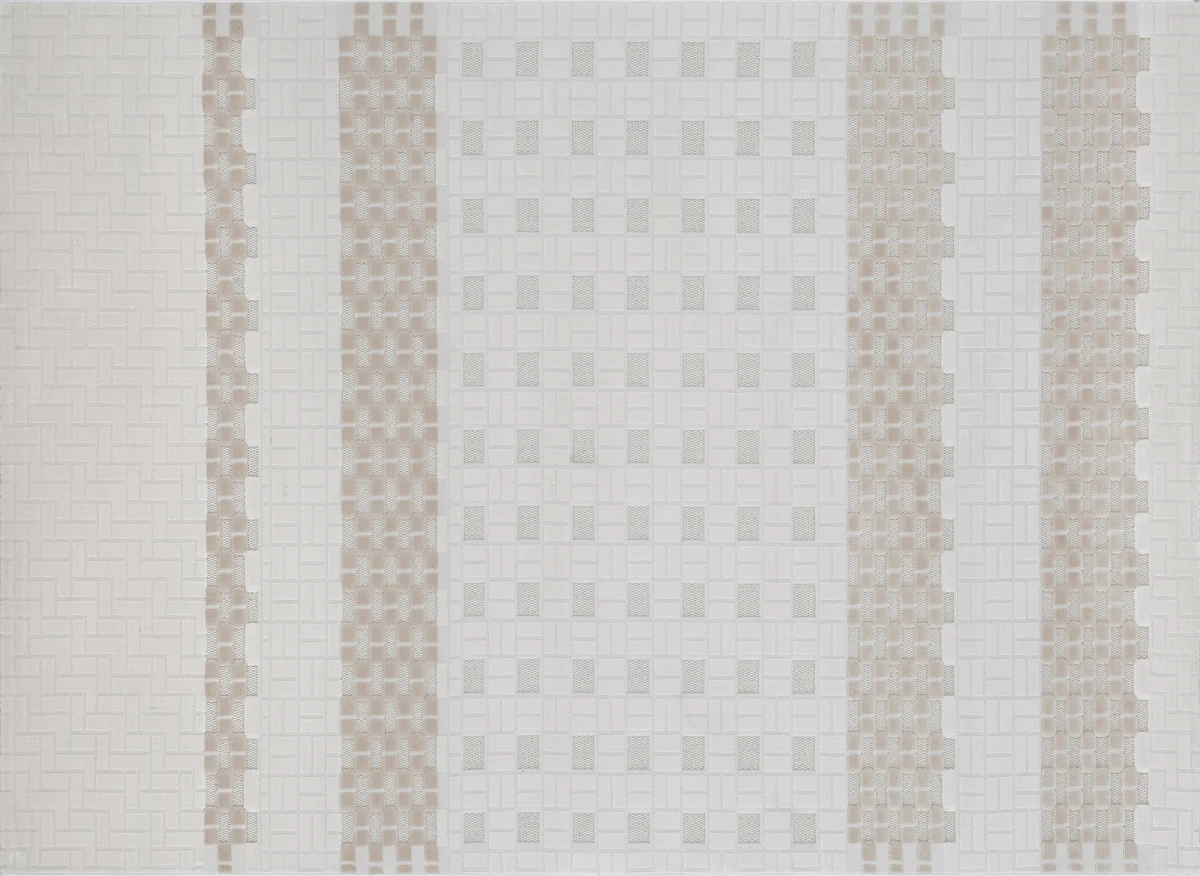 Tapis gris à motifs graphiques 200 x 290 cm ORCHIDÉE