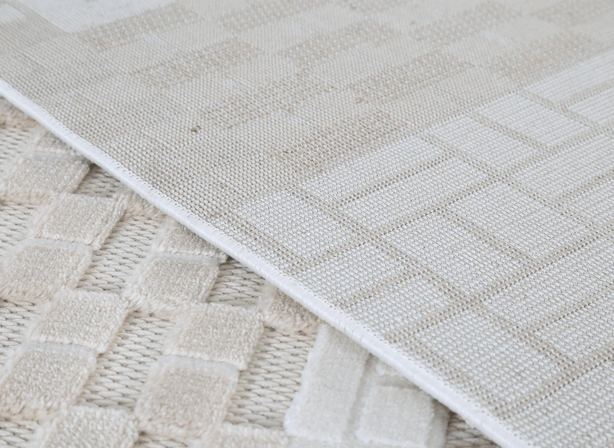 Tapis gris à motifs graphiques 200 x 290 cm ORCHIDÉE - Image 2