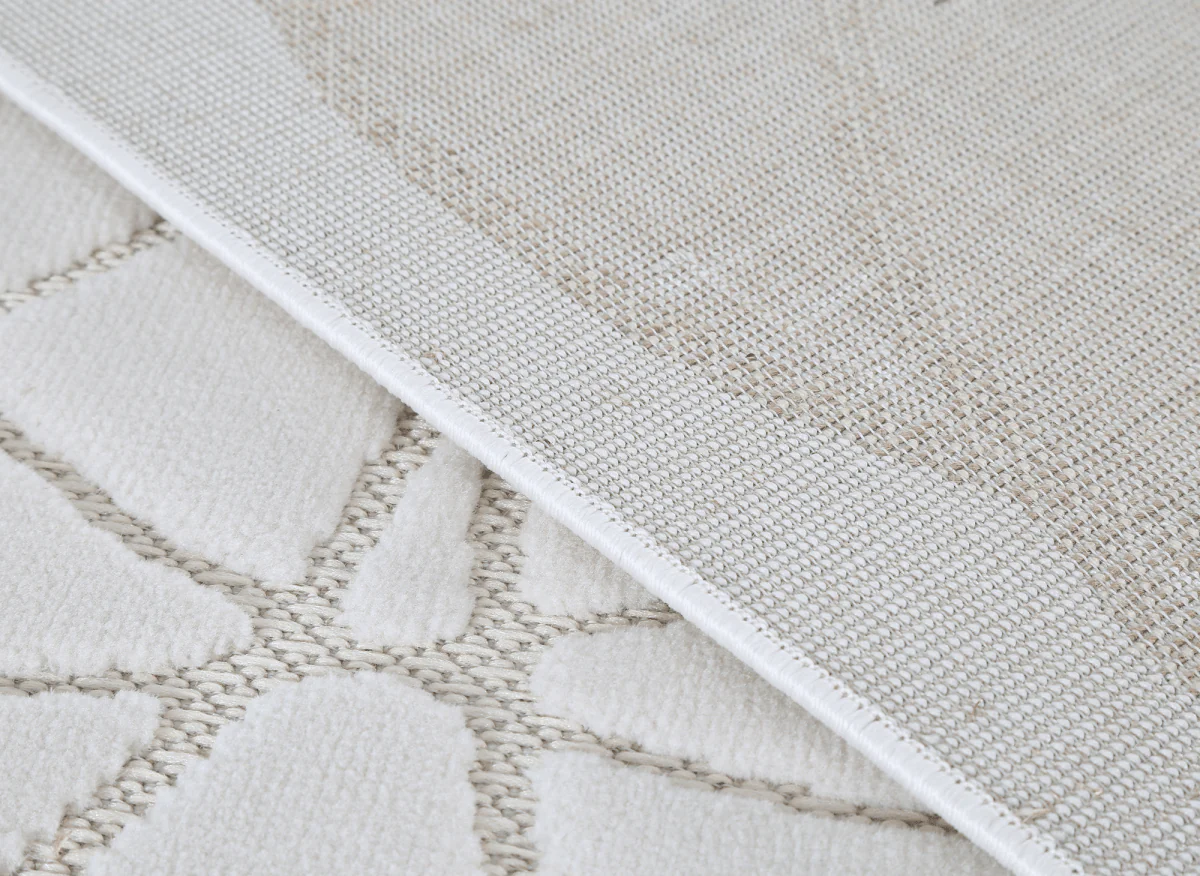 Tapis gris à motifs rosaces 200 x 290 cm SINGAPOUR - Image 2