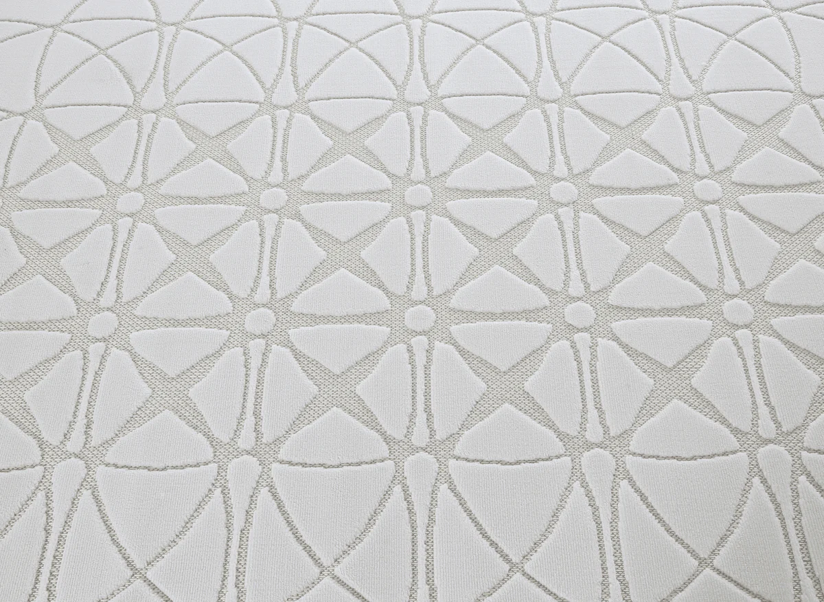 Tapis gris à motifs rosaces 200 x 290 cm SINGAPOUR - Image 4