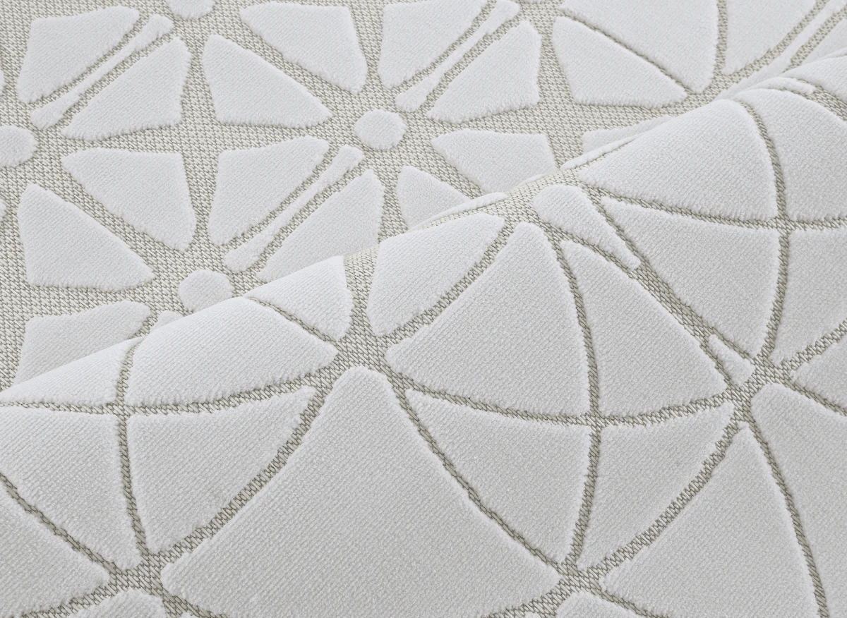 Tapis gris à motifs rosaces 200 x 290 cm SINGAPOUR - Image 6
