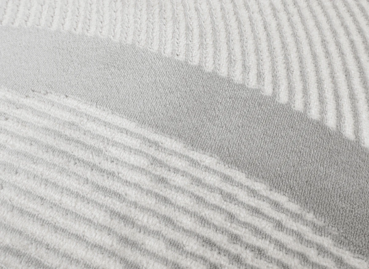 Tapis gris à motifs vague 200 x 290 cm KANSAS - Image 2