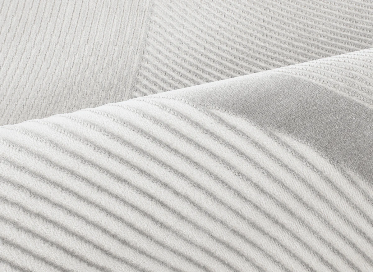 Tapis gris à motifs vague 200 x 290 cm KANSAS - Image 4