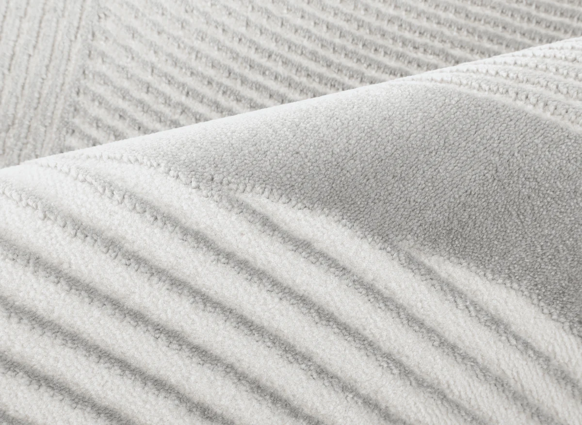 Tapis gris à motifs vague 200 x 290 cm KANSAS - Image 5