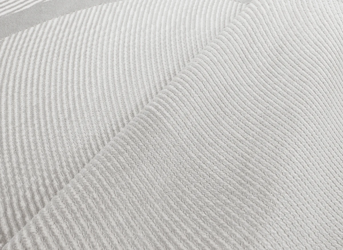 Tapis gris à motifs vague 200 x 290 cm KANSAS - Image 6