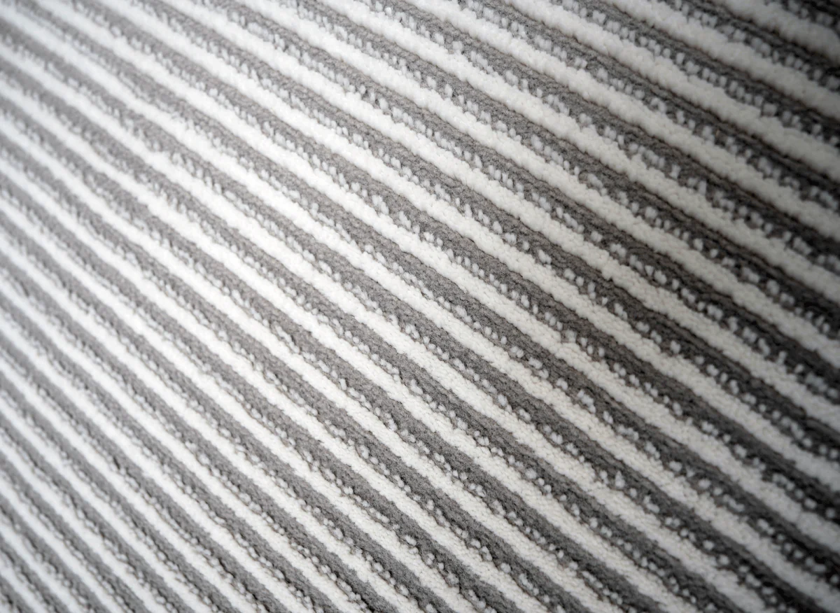 Tapis gris à rayures 160 x 230 cm CLEO - Image 4