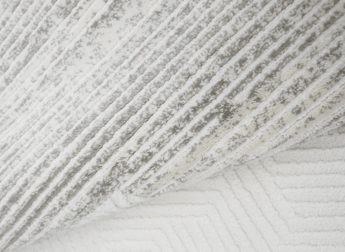 Tapis gris à tissu texturé 200 x 290 cm SOLIS - Image 2