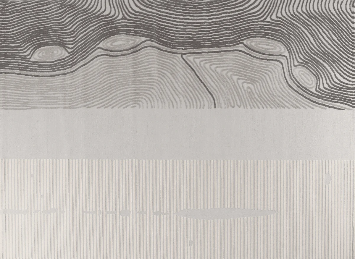 Tapis gris et beige à motifs 160 x 230 cm LYAH