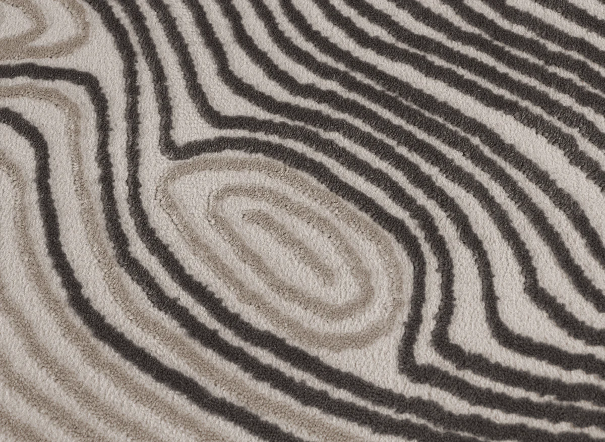 Tapis gris et beige à motifs 160 x 230 cm LYAH - Image 4