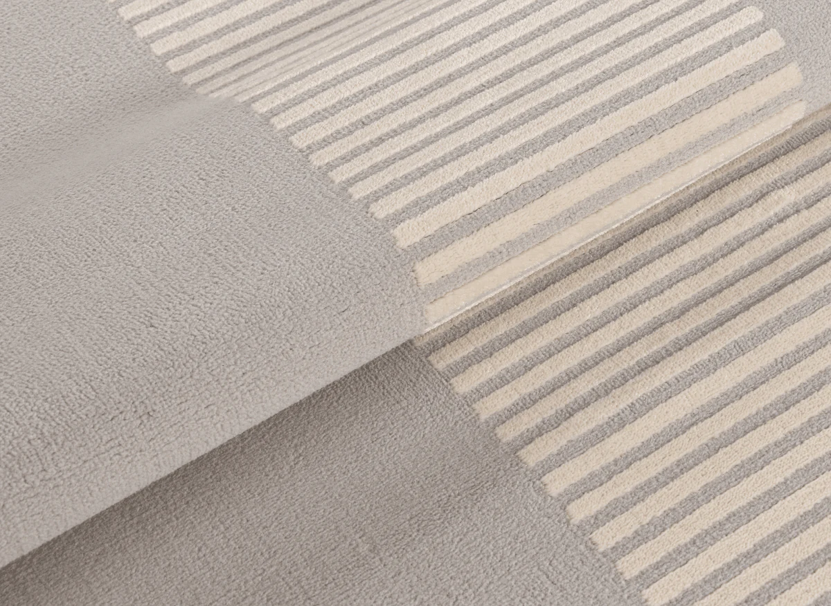 Tapis gris et beige à motifs 160 x 230 cm LYAH - Image 7